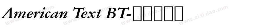 American Text BT字体转换